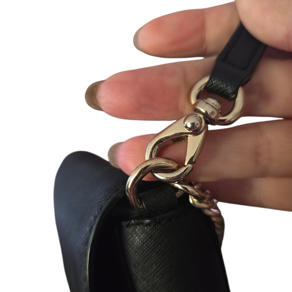 Kate Spade Black Crossbody Bag with Gold Chain *Preowned* - Picture 10 of 10